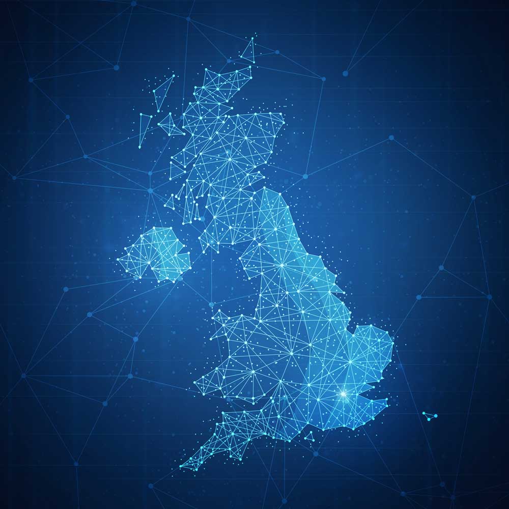 A digital map of the UK