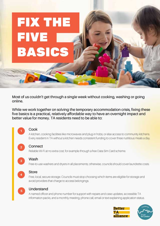 Fix the Five Basics campaign asks