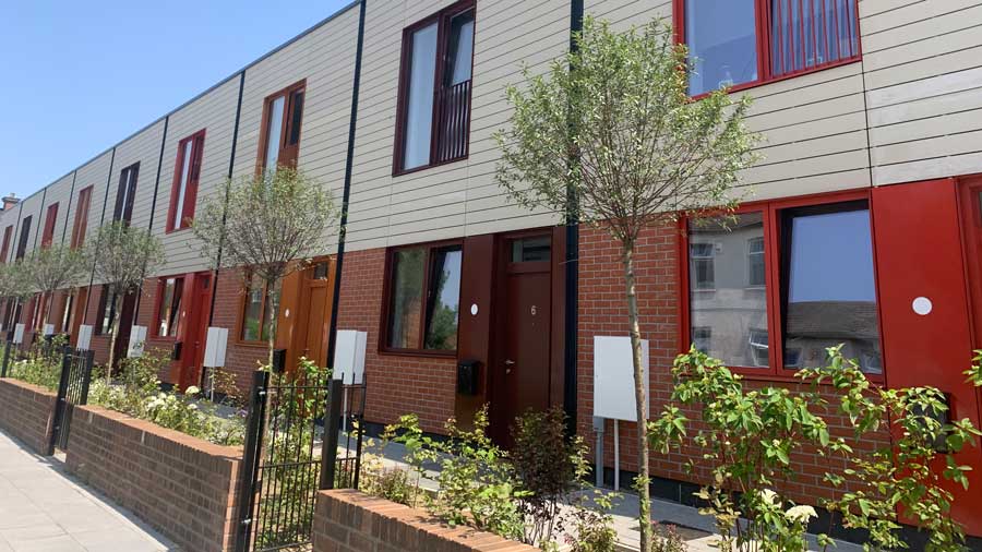 Modular houses on Crofts Street