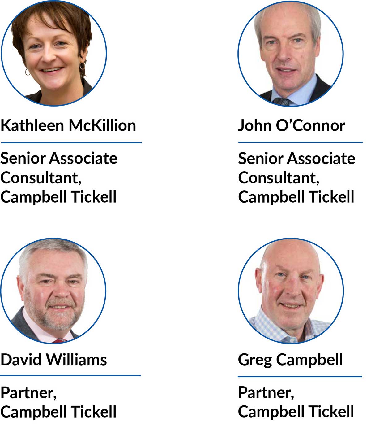 Kathleen McKillion and John O'Connor, Senior Associate Consultants and David Williams and Greg Campbell, Partners, Campbell Tickell
